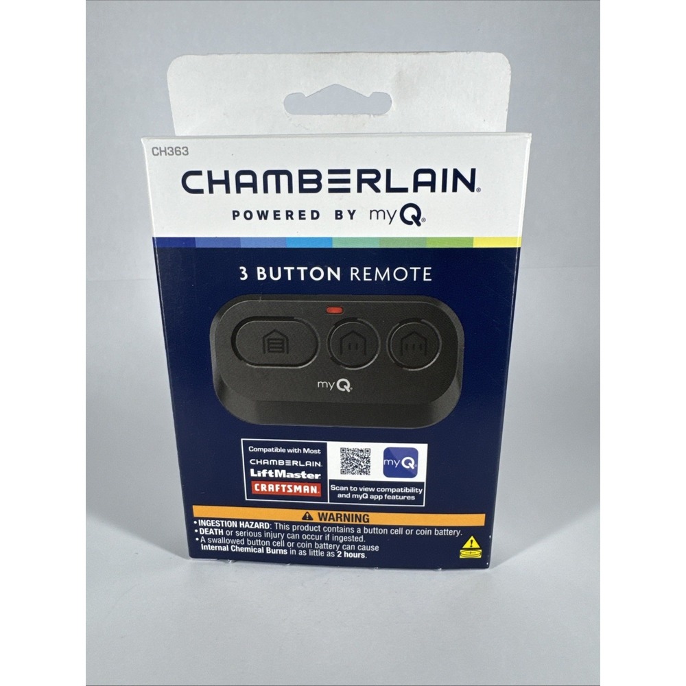 Chamberlain myQ 3-Button Garage Door Opener Remote Control CH363